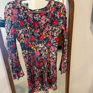 Spell Vibrant Floral Mini Dress NWT
